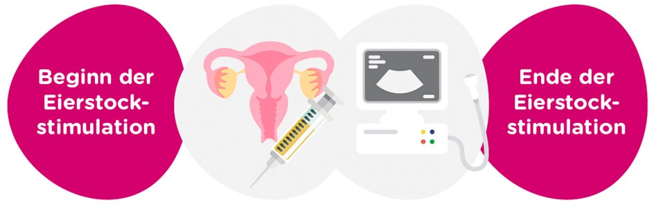 Eierstockstimulation<br/>+ gynäkologische Untersuchungen