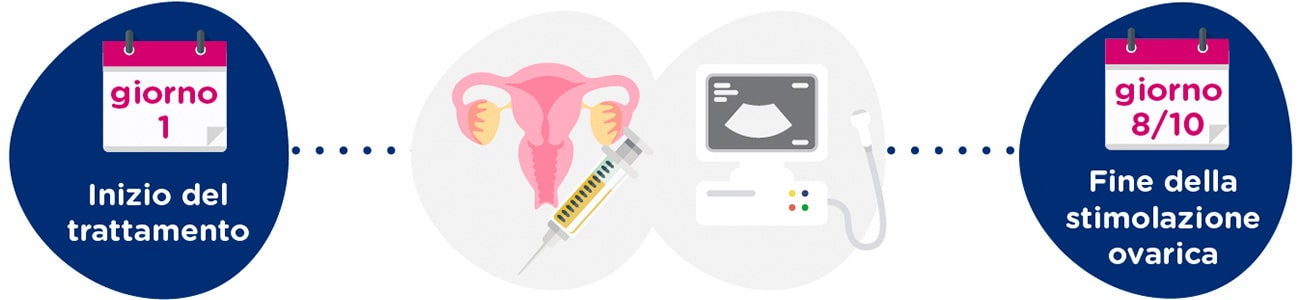 Stimolazione ovarica + controlli ginecologici